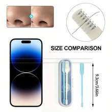 Double-Sided Nose Hair Trimmer 2-Pack, Portable Manual Nose Hair Trimming Set, Suitable For Both Men And Women, 360-Degree Rotating Nose Hair Trimmer - Nose Care Tool - 2pcs - View 11