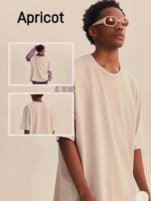 'Son Of God' Print T-Shirts For Men And Women, 100% Washed Cotton, Cotton T-Shirt, Gift Idea, Y2K Clothing, Funny Print T-Shirt For Unisex, Streetwear - 杏色 - 查看 7