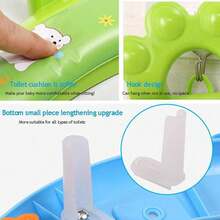 Asiento de entrenamiento para ir al baño para niños con un adorable diseño de animales, cojín suave, asiento de entrenamiento para bebés, disponible en varios colores. - Multicolor - Ver 9