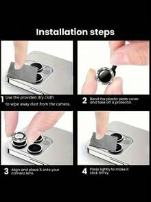 Apple Camera Lens Protector Cover, Shiny Crystal, Full Coverage Waterproof Shockproof Anti-Scratch Anti-Fingerprint - Red - View 8