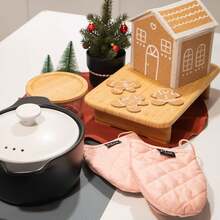 Guantes de horno resistentes al calor - (verde) Mini guantes de horno, de silicona resistentes al calor, de cocina para cocinar, juegos de guantes de horno de silicona y soportes para ollas - Rosa - Ver 6