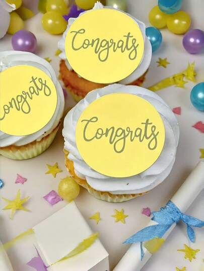 5/10pcs Cake Decoration-Congratulations On Graduation, Completion, Congratulations, Graduation Party Decorations, Cupcake Decoration