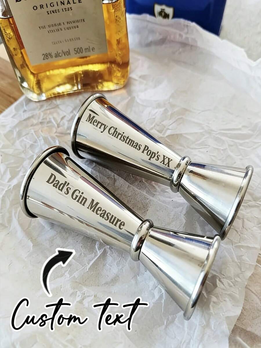 Personalized Engraved Jigger Bar Tool Gift, Suitable For Him, Her, Mom, Dad, Family, Kitchen, Women, Wedding, Birthday - Multicolor - View 1