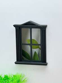 Decoración de ventana en miniatura para microescenas, modelo de ventana en miniatura de estilo europeo, modelo de ventana con techo inclinado, adecuado para decoración de casa de modelo 1:24, ventana con base plana - Ventana pequeña con techo inclinado - Ver 6