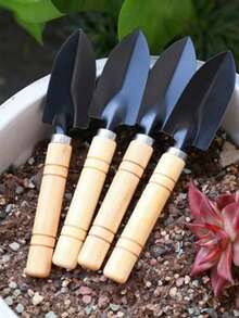 5pcs Garden Tool Mini Shovel, Flower Trowel, Gardening Trowel, Miniature Wooden Handle Narrow Shovel - A - View 7