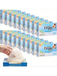 Natural Plant Softening Fragrance Sheets, Large Pack, Softens Fabrics, Reduces Static, Dryer Sheets, Fabric Softener, Laundry Companion, Odor Eliminating Aromatherapy Sheets, Long-Lasting Fragrance Anti-Static Laundry Fragrance Sheets - Default - View 3