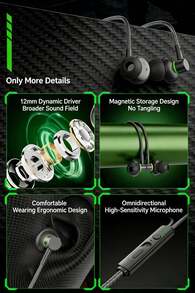 Acer 有線入耳耳機 Type-C有線耳機入耳式 低延遲遊戲耳麥 相容蘋果15 Pro/16 Pro Max/17 Air 三星S22/S21/S20系列 帶線控通話耳機 - 查看 4