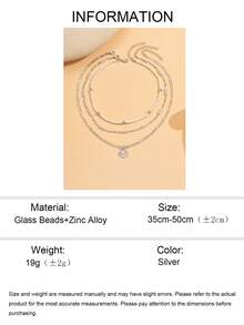 3pcs/Set Bohemian Style Beaded Necklace With Gold Tone Shell Pendant, Minimalist Versatile Choker Necklace For Daily Wear And Vacation - Multicolor - View 9