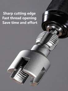 1 cái dụng cụ tạo ren ống đa năng, ren trong và ren ngoài, phù hợp với ống nước 4/6 inch, dụng cụ khoan ren chính xác đa năng dùng cho máy khoan điện sửa ống nước - nhiều màu - Xem 4