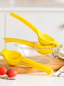 Manual Lemon Squeezer Heavy Duty - Metal Citrus Press Juicer For Fresh Lemon & Lime Juice - Essential Kitchen Gadget, Yellow - Multicolor - View 6