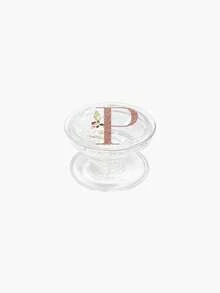 Pink Alphabet Element A-Z Alphabet Rose & Glitter Phone Grip, Transparent Expandable Phone Stand, Personalized Floral Phone Holder For Women & Girls Spring Gift - Multicolor - View 32