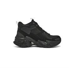 Skechers Giày thể thao cổ cao nữ mùa thu/đông mới, kiểu dáng năng động, giày bố. - màu đen - Xem 5