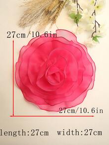 超大纯色欧根纱多层褶边布花，简约设计，适合 DIY 服装、婚纱、服装配饰 - 多色 - 查看 41