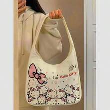 SANRIO Túi tote vải canvas hoạt hình, túi xách thời trang nữ, phong cách Kawaii dễ thương, túi đeo vai dung tích lớn, túi đi làm hàng ngày, thiết kế giản dị đa năng, họa tiết hoạt hình cổ điển, chất liệu vải canvas chất lượng cao, nhẹ, mềm mại, thoải mái khi mang theo, ngăn chứa rộng rãi, đa chức năng, phù hợp cho phụ nữ hiện đại thời trang sử dụng hàng ngày, phong cách dễ thương được ưa chuộng, túi đeo vai đa năng. - Nhiều màu - Xem 9
