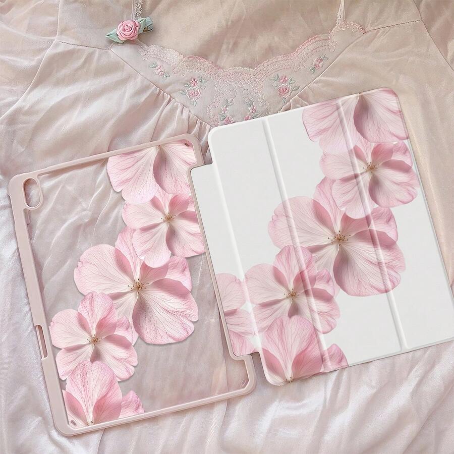 这款精美可爱的卡通花卉双面亚克力水晶透明后盖兼容iPad第7、8和10代(10.2英寸)。它防震耐用,内置笔槽,支持睡眠/唤醒功能和多种折叠支架模式,是绝佳的节日礼物。 - 彩色 - 查看 1