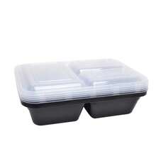 3 Compartment Meal Prep Containers 10-Piece Set Bento Lunch Boxes Stackable Food Storage - 1 - 查看 3