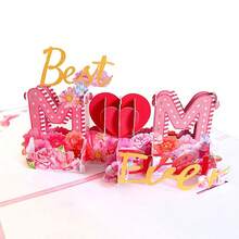 1pc 3D Pop-Up Floral Greeting Card, Featuring Pink Flower Bouquet And Butterfly Design, Suitable As Mother's Day, Birthday, Anniversary, Valentine's Day Gift, Comes With Envelope - Single Piece - View 10