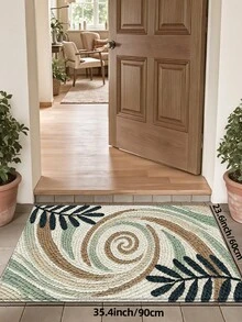 1pc 3D Pattern Doormat, Fresh Green Plant Design Wool Rug, Suitable For Bathroom, Kitchen, Outdoor, Indoor, Hallway, Bedroom, Living Room, Bedside, Machine Washable, Easy To Clean, Non-Slip Bottom, Suitable For Bedroom Winter Decor, Valentine's Day Holiday Decor, Bathroom Accessory Essential, Room Decor Set, Outdoor Decorative Carpet Mat - Multicolor - View 14