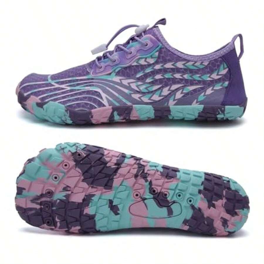 Shoes For Men Barefoot Quick-Dry Aqua Sock Outdoor Athletic Sport Shoes For Kayaking, Boating, Hiking, Surfing, Walking - 紫色 - 查看 1