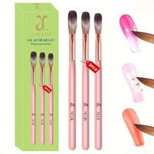 3pcs Acrylic Nail Brush Set - #8/10/14 Acrylic Nail Brushes, Suitable For Acrylic Application, Acrylic Powder Brushing, Can Be Used For Nail Extension And 3D Nail Carving - Pink - View 10