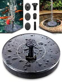 6-Nozzle Upgraded Solar Bird Bath Fountain Pump, Solar Panel Kit Water Pump, Freestanding Floating Solar Fountain Pump For Bird Bath, Garden, Pond, Swimming Pool - JT-180 - View 3
