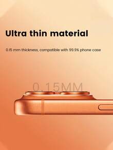 2片装磨砂底膜，兼容 17 Pro Max/17 Pro/17 Air/17，手机配件，简约设计，透明薄膜，保护层，摄像头镜头，防刮擦，不影响手机壳 - 無色 - 查看 9