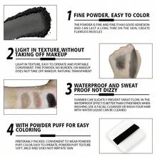Goiple 12g Hairline Concealer Powder Gift Set With Brush And Foldable Eyebrow Brush, Waterproof Coverage For Gray Hair, Root Touch Up Hair Color, Instantly Covers Hairline And Facial Hair, Suitable For Thin Hair, Includes Mirror And Puff, Multi-Functional Makeup Tool, Suitable For Women's Birthday, Mother's Day Gift, Birthday Gift (0.42oz) - White - View 7