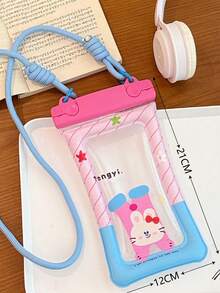 Waterproof Phone Pouch - Floating Waterproof Phone Bag With Shoulder Strap - Essential For Beach, Cruise, Travel - Fits All Devices, Touch Screen Friendly | Cartoon Pattern - Multicolor - View 7