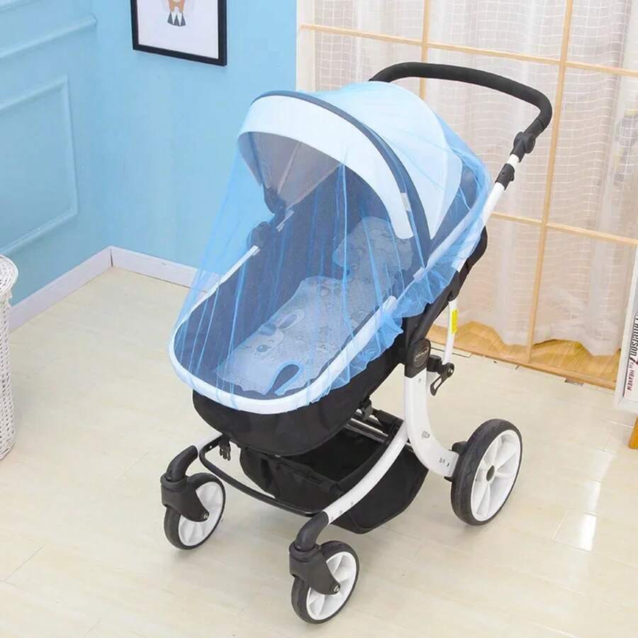 Mosquitera para cochecito de bebé, cochecito de verano, protector insectos, carrito de cochecito para bebés, protección segura, accesorios de cochecito de malla ROS2 - Azul - Ver 1