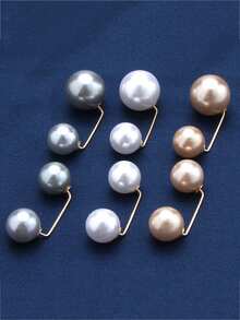 防眩光胸针、胸针、束腰魔术裙裤、防眩光珍珠开衫纽扣、裤腿固定夹、防踩踏裤长调节纽扣 - 彩色 - 查看 2