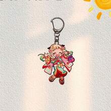 创意卡通人物亚克力钥匙扣，休闲动漫亚克力人物模型钥匙扣挂件，送给卡通模型爱好者的精美礼物 - 彩色 - 查看 5