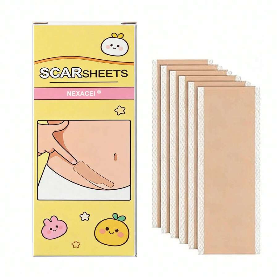 30pcs Silicone Concealer Patches - Low Allergy Silicone Material, Waterproof And Friction-Resistant, Suitable For Postpartum Coverage, Scar Coverage And Foot Protection, Wig Adhesive Tapes, Lace Wig Mesh, Anti-Slip Adhesive Tapes - Reusable Scar Patches (1.6"X 6") - View 1