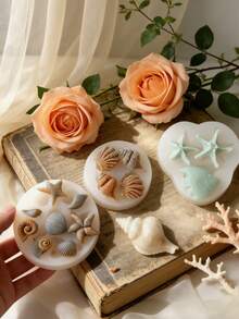 3D Seashell Silicone Mold - Suitable For Handmade Soap, Plaster, Resin, DIY Candle Cup Decor, Mold For Home & Wedding Decoration - Ocean Shell Mold - View 4