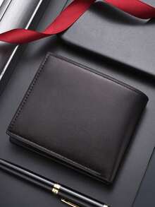 SHABILI New Retro Short Men's Wallet, Ultra-Thin Wallet, Multi-Function Card Holder, Youth Student Leather Wallet, - Coffee - View 4