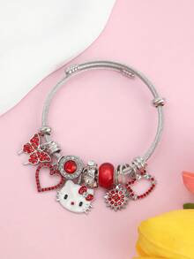 SANRIO Vòng tay thiết kế hình mèo Hello Kitty thời trang và dễ thương, phù hợp để phối cùng trang phục hàng ngày. - Nhiều màu - Xem 4