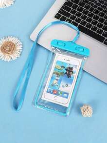 4个装夜光防水手机袋，通用防水手机包，夏季防水触屏手机包，防水、透明、密封，带挂绳，适用于水上乐园、海滩、露营、旅行、游泳池、度假 - 查看 13