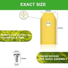 30x/15 Sets Titanium Knives Ultra-Sharp Replacement Blades Suitable For All SegwayNavimow Robotic Lawnmowers Universal Replacement Knives, Includes 30/15 Screws - SegwayBlade - View 5