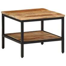 Coffee Table 45x45x35 Cm Solid Rough Wood Mango - Brown - View 11