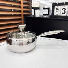 12cm 18/10 Stainless Steel Mini Pot With Lid, Suitable For Heating Milk, Baking, Heating Oil, And Cooking Sauce - View 13