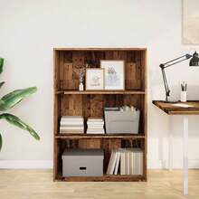 Bookcase Old Wood 80x30x114 Cm Engineered Wood - Brown - View 3