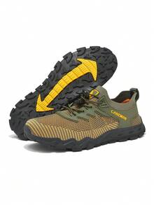 CANEMON Lightweight Breathable Fishing Shoes, Comfortable Water Shoes With Mesh Vents - Army Green - View 2