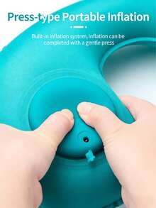 1 pieza Almohada inflable multifuncional, almohada inflable con diseño de inflado a presión, almohada plegable y portátil adecuada para el hogar, viajes, trabajo, camping - Multicolor - Ver 11