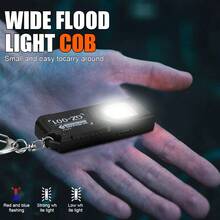 1个强力EDC LED手电筒钥匙扣可充电挂式便携式手电筒防水钥匙圈露营徒步口袋灯 - 多色 - 查看 7