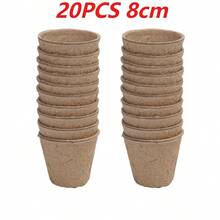 50PCS Pulp Seedling Cups With Drainage Holes Paper Seedling Pots For Home Garden Nursery Vegetable Flower Seed Germination Starting And Transplanting - Multiple Styles - View 15