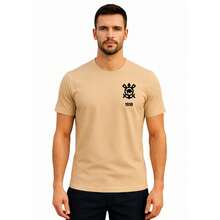 Camiseta T-shirt Vai Corinthians 100% Algodão Premium Infantil ao G3 PlusSize - Bege - Visão 2