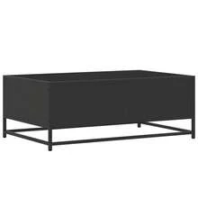 Coffee Table Black 90x57x35 Cm Engineered Wood And Metal - Black - View 7