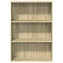 Bookcase Oak 80x30x114 Cm Engineered Wood - Brown - View 4