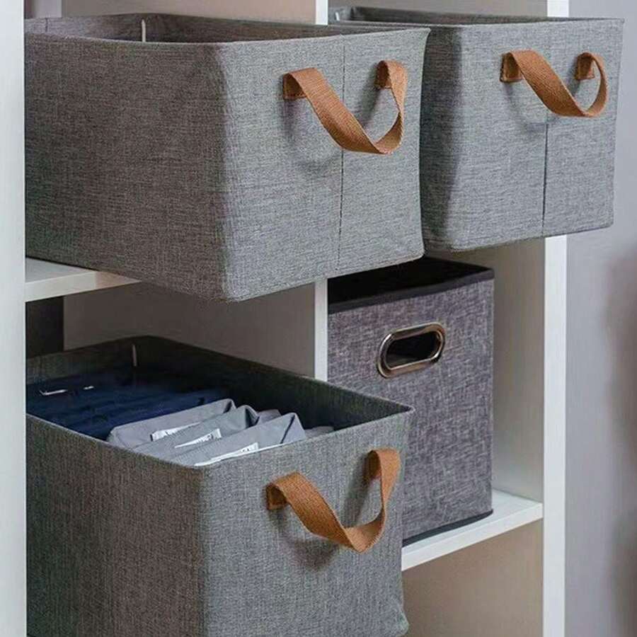 47*28*20cm Large Capacity Foldable Clothes Storage Box, Multi-Functional Storage Container, Organizer Box, Wardrobe Storage Essential - Multicolor - View 1