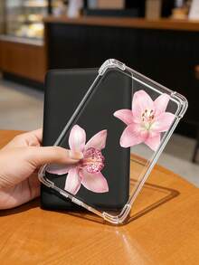 1个粉色芙蓉花图案透明保护套,防摔,全包覆,硅胶软壳,适用于 Kindle Paperwhite 第 11 代 (2021) / Kindle Paperwhite 第 12 代 (2024) / Kindle 第 11 代 (2024)、Kobo Clara 彩色/单色版 - 彩色 - 查看 4