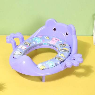 Asiento de entrenamiento para ir al baño para niños con cojín reforzado, almohadilla de ayuda para el baño del bebé, asiento de inodoro para bebé antideslizante y cómodo.